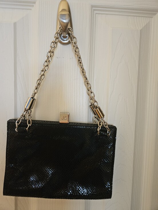 Jill Stuart Handbags - Jill Stuart Black Chain-Handle Evening Bag